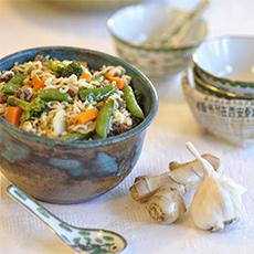 Pasta ramen con carne de res