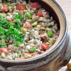 Ensalada de confeti de lentejas