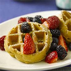 Waffles panqueques de avena con pacanas