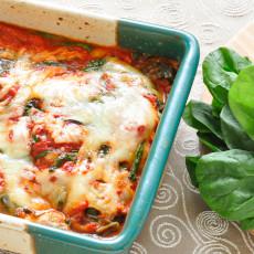 Espinacas y pollo italiano