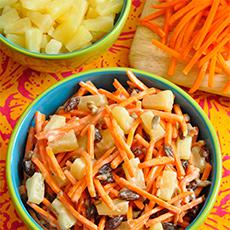 Ensalada tropical de zanahorias