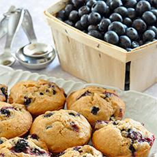 Muffin integral de arándanos azules